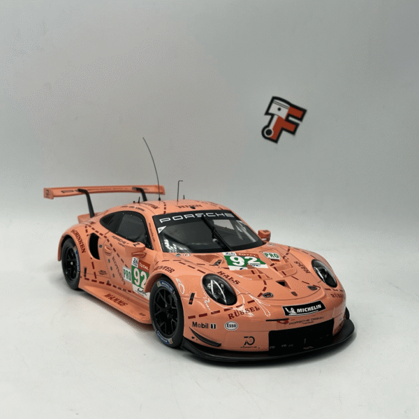 Miniature Porsche 911 GT3 RSR Pink Pig Le Mans 2018 vendue en Suisse