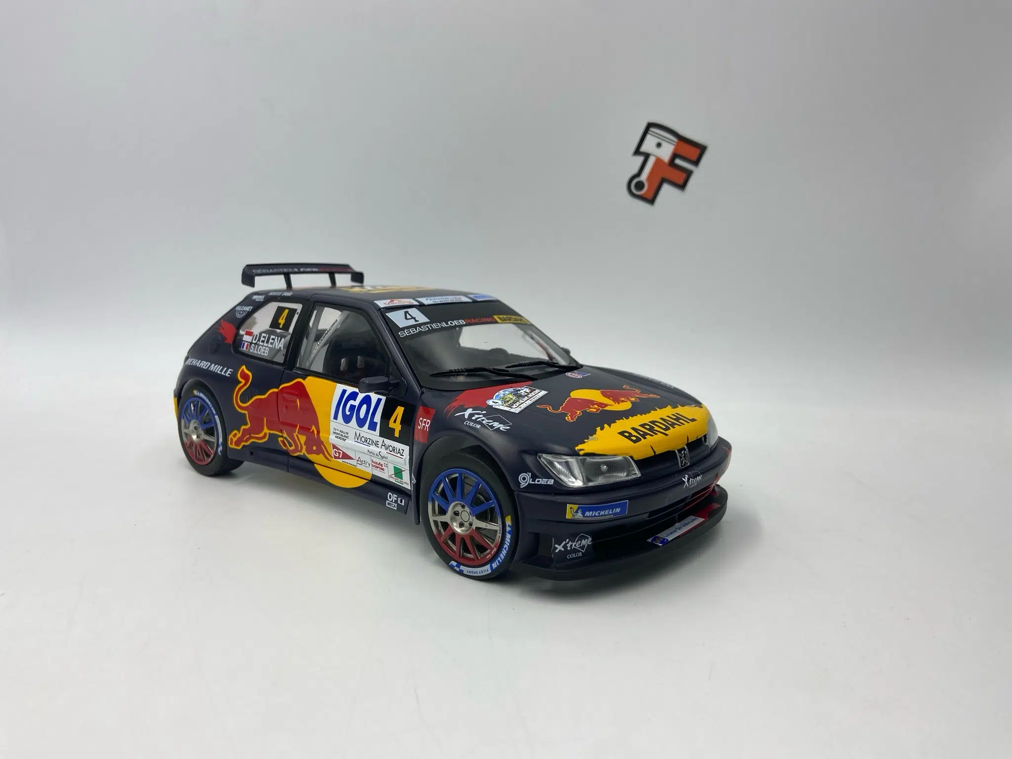 Miniature Peugeot 306 Maxi Loeb Mont-Blanc 2021 Solido 1/18 vendue en Suisse