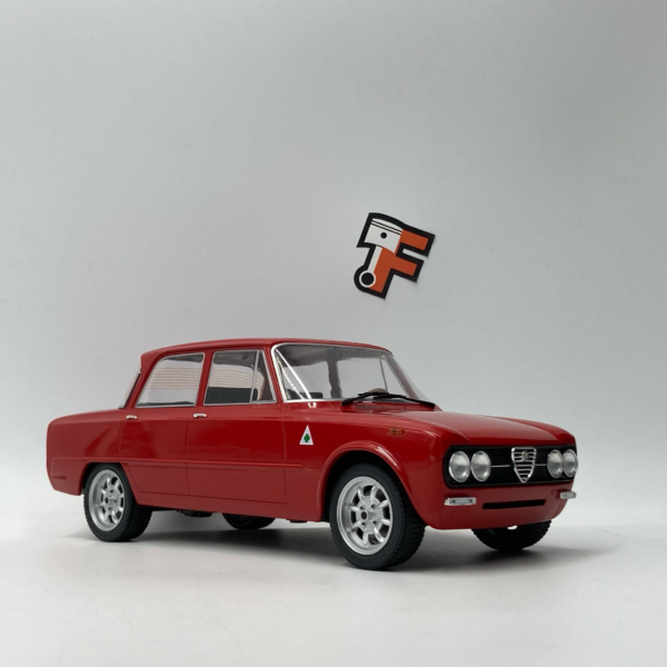 Miniature Alfa Romeo Giulia Nuova Super 1974 rouge vendue en Suisse