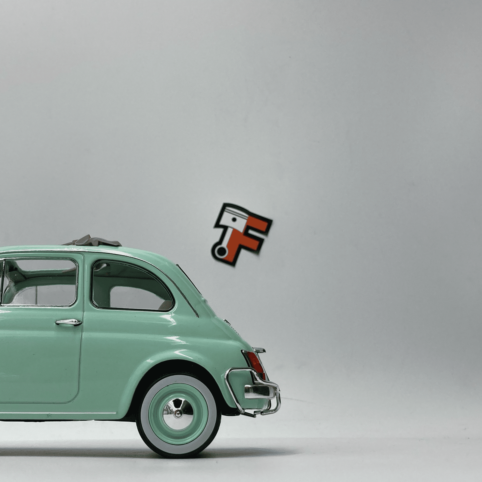 Fiat 500L Pastel Blue 1968 Cadeau De Naissance – Image 8