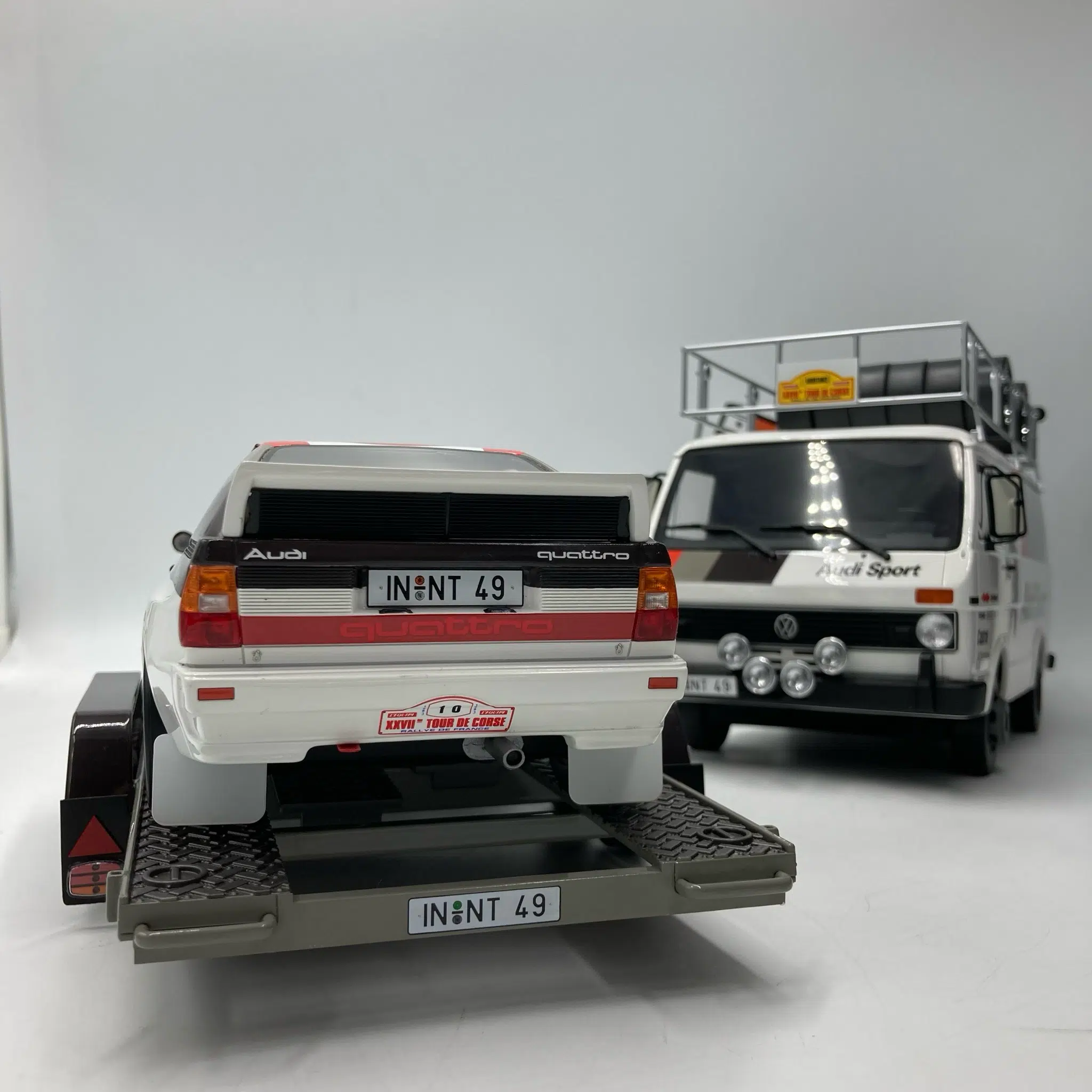 Miniature Pack Audi Quattro A2 Gr.B #10 Tour de Corse 1983 1/18 vendue en Suisse