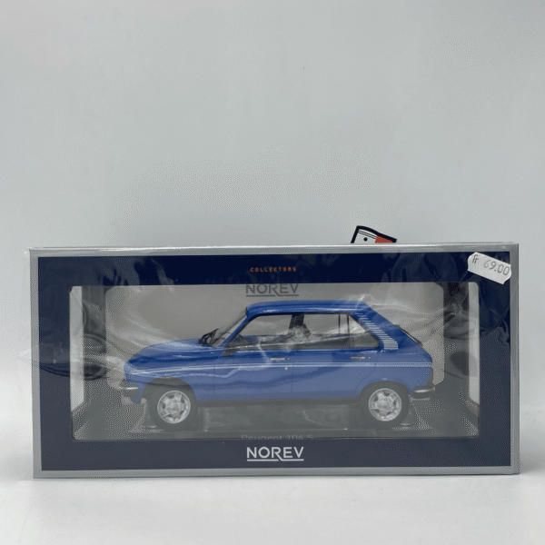 Miniature Peugeot 104 S Bleu Ibis 1981 1/18 Norev vendue en Suisse