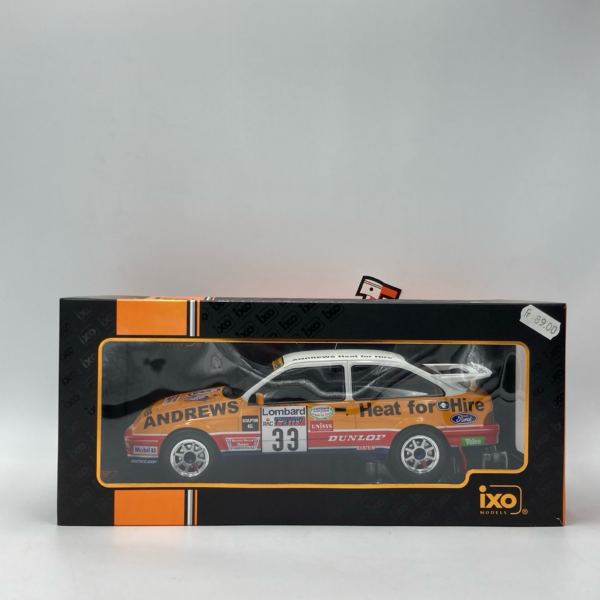 Miniature Ford Sierra RS Cosworth #33 Lombard RAC Rally 1989 1/18 vendue en Suisse