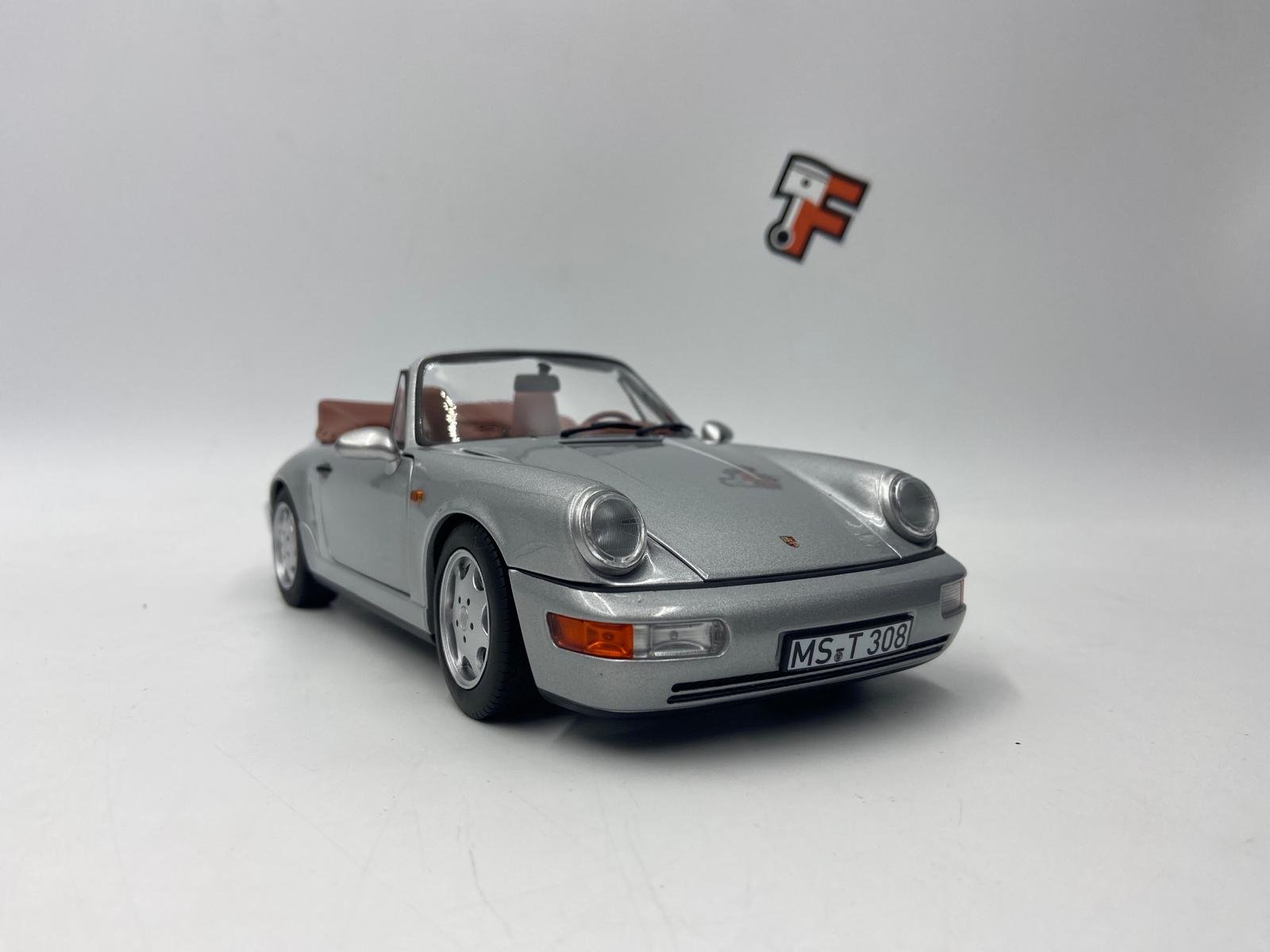Miniature Porsche 911 Carrera 2 Cabriolet 1990 Gris Norev 1/18 vendue en Suisse