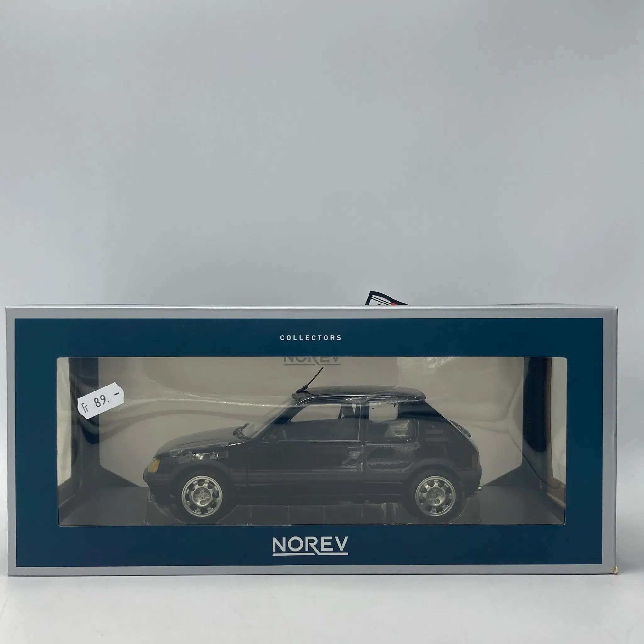 Miniature Peugeot 205 GTi 1.9 Noir 1988 Norev 1/18 vendue en Suisse