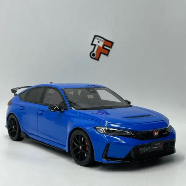 Miniature Honda Civic Type R Pearl Blue 2022 OT1093 1/18 série limitée 999 exemplaires vendue en Suisse