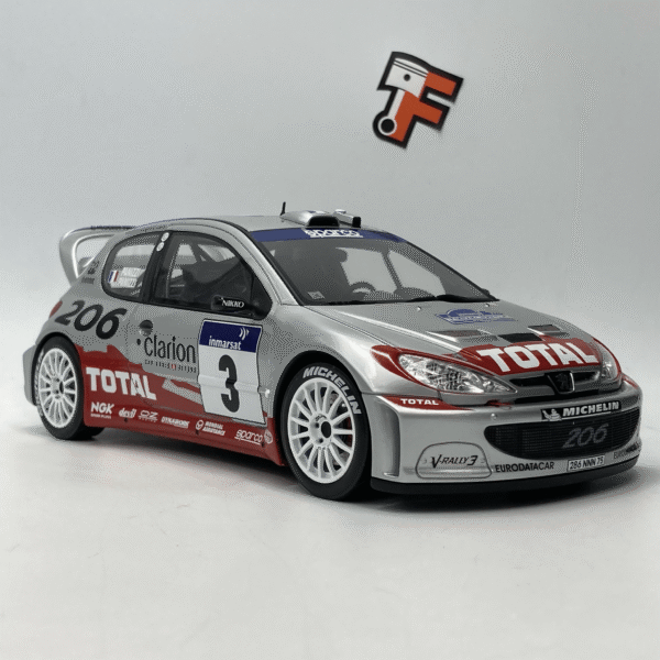 Miniature Peugeot 206 WRC Tour de Corse #3 G. Panizzi 2002 OttOmobile OT1085 1/18 vendue en Suisse