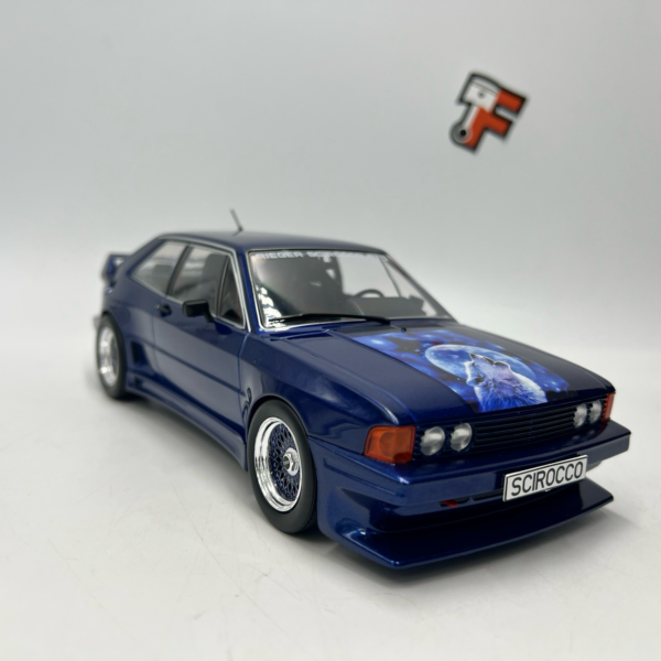 Miniature VW Scirocco Rieger GTO Blue 1980 1/18 vendue en Suisse