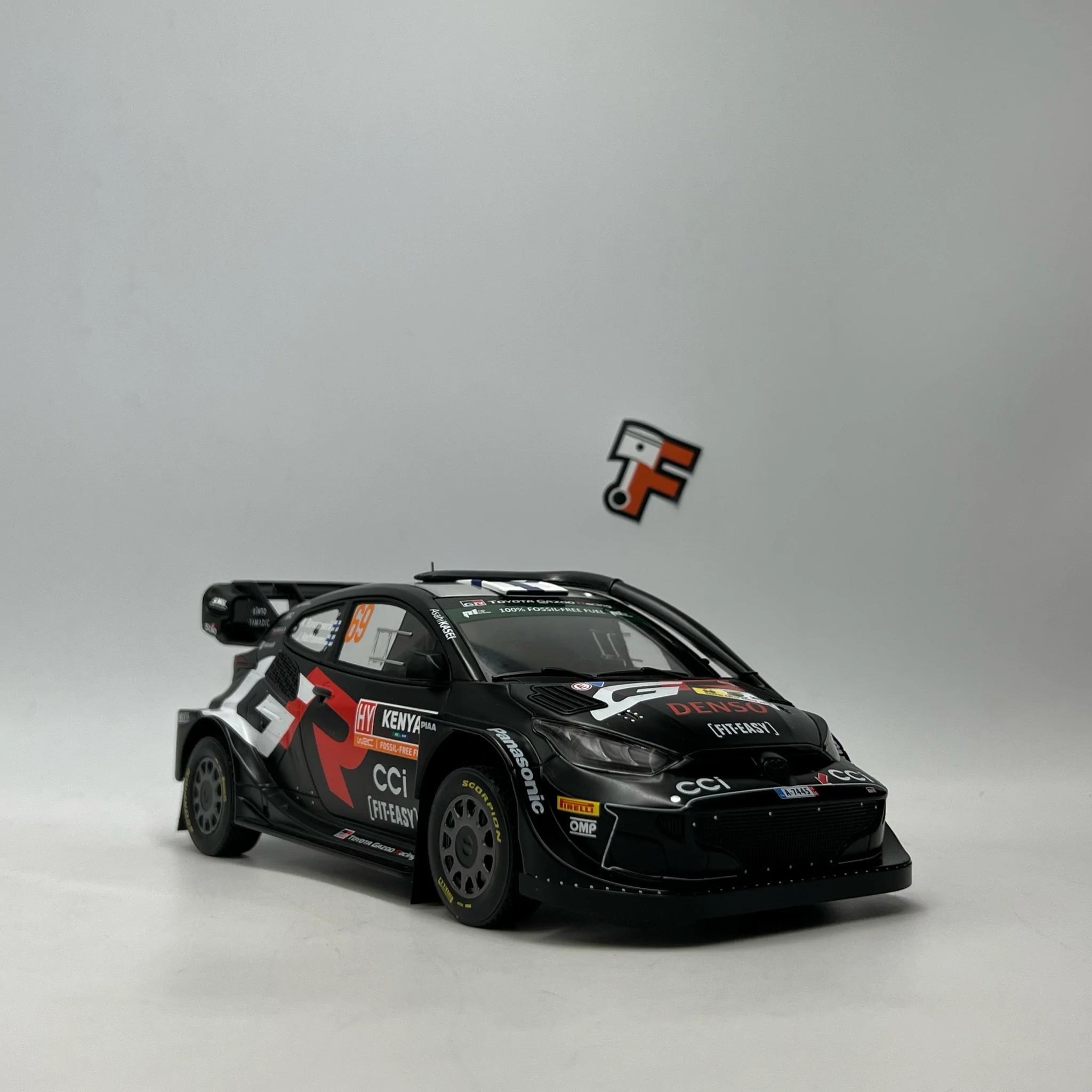 Miniature Toyota Yaris GR Rally1 Hybrid Safari Kenya 2024 #69 Rovanperä 1/18 vendue en Suisse