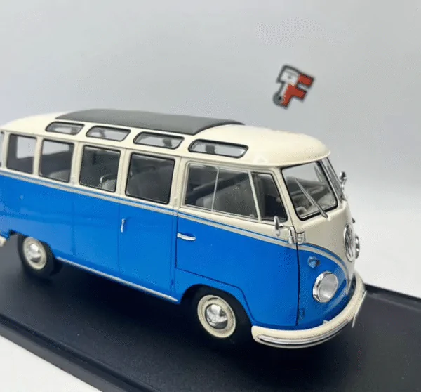 Miniature Volkswagen T1 Samba Baby Blue White 1962 Solido 1/18 vendue en Suisse