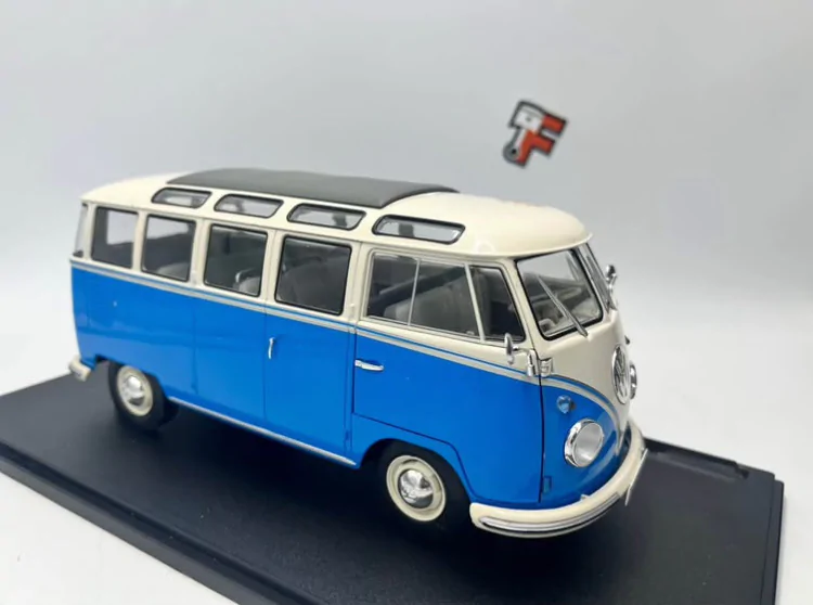 Miniature Volkswagen T1 Samba Baby Blue White 1962 Solido 1/18 vendue en Suisse