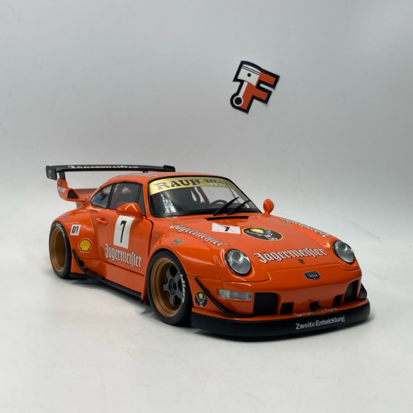 Miniature Porsche RWB Jägermeister orange 1/18 vendue en Suisse