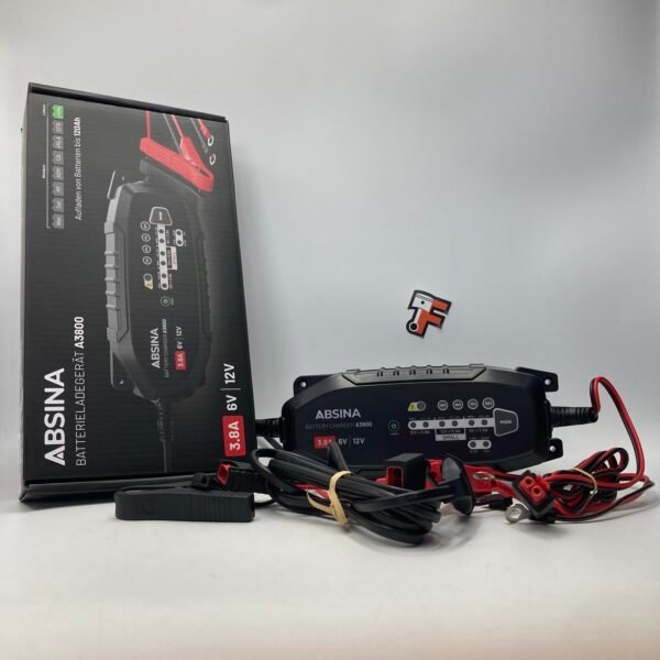 Chargeur de batterie Asbina 3.8A pour voiture et moto vendu en Suisse