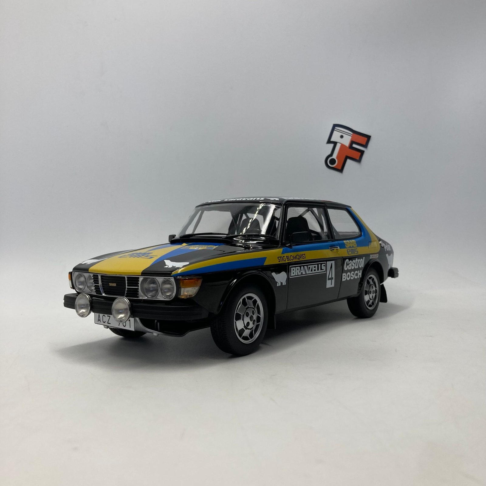 SAAB 99 EMS Rally SWEDEN 1977 No.4 S.Blomqvist / H.Sylvan – Image 3