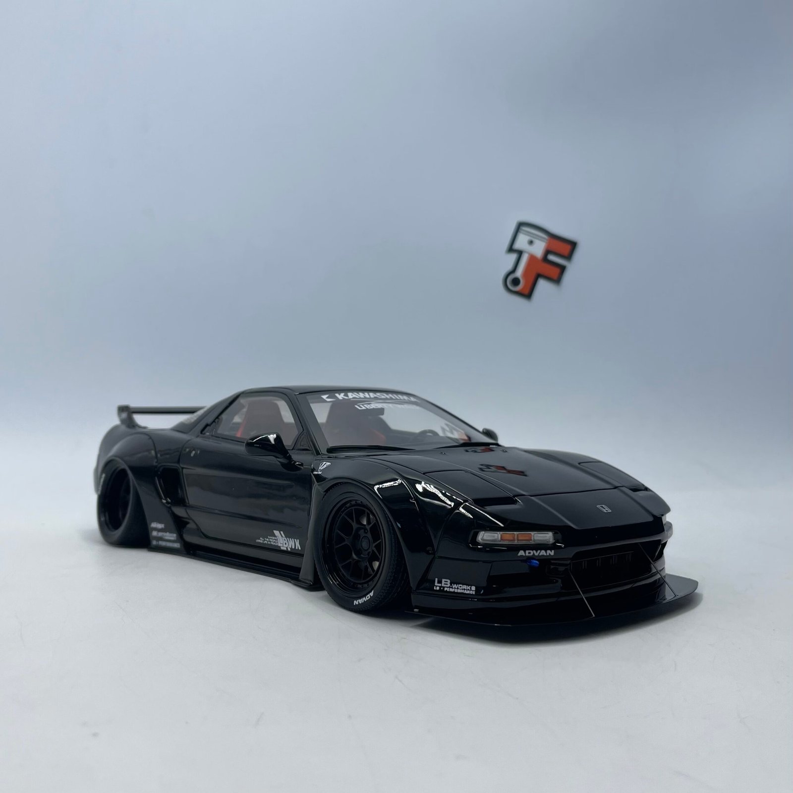 Miniature Honda NSX NA1 LB-Works 2020 Black Ottomobile 1/18 série limitée Suisse