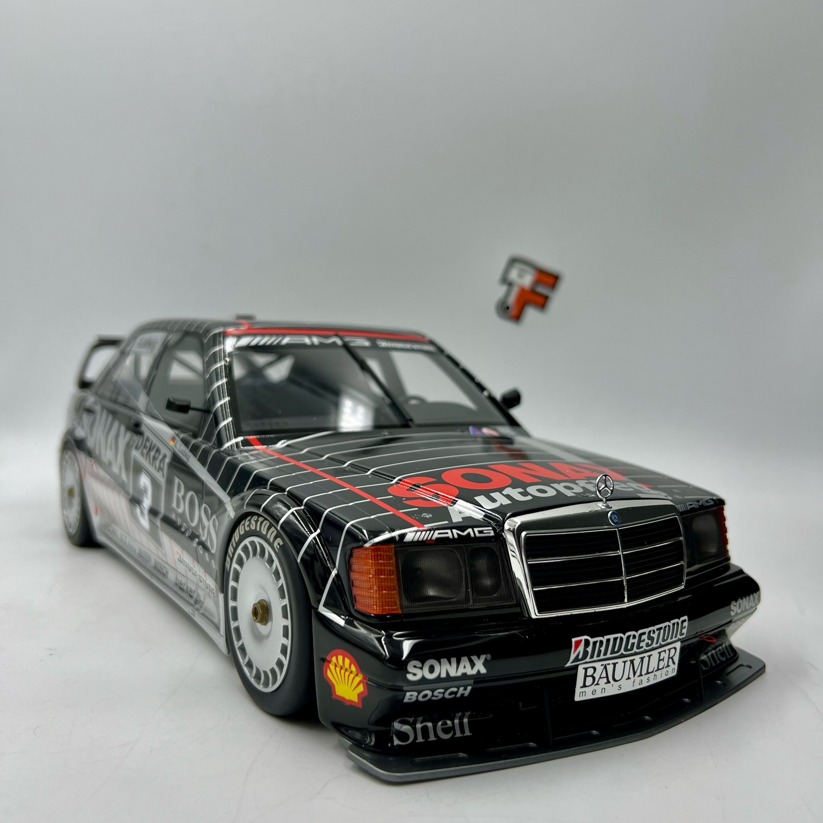 Miniature Mercedes 190E EVO II DTM 1992 Ludwig 1/12 série limitée vendue en Suisse