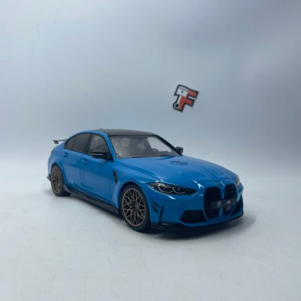 Miniature BMW M3 Performance Parts Daytona Beach Blue 2024 Solido 1/18 Suisse