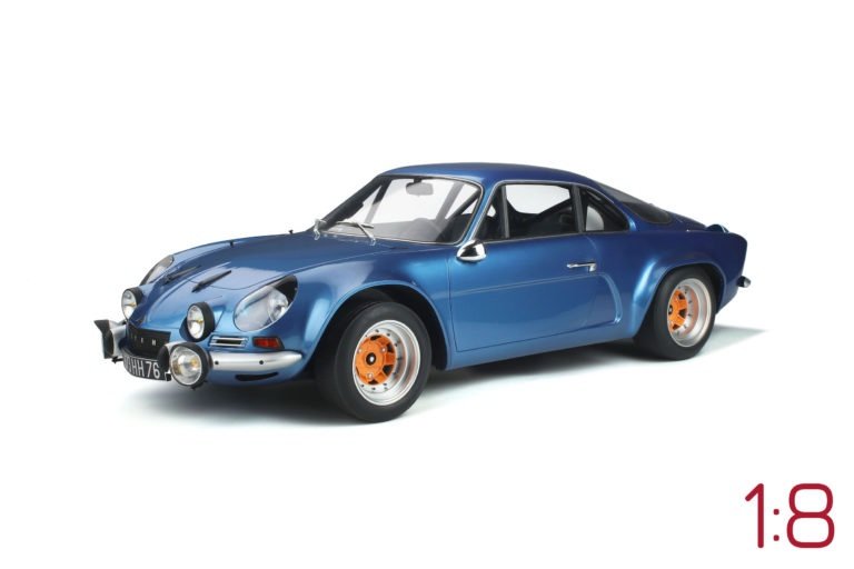 Miniature Alpine A110 1800 Gr.4 1973 GT Spirit 1/8 avec cloche de protection vendue en Suisse