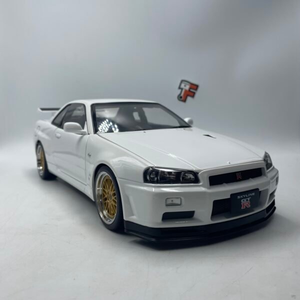 Miniature Nissan Skyline GT-R R34 V-Spec II 2001 Blanc 1/12 KK-Scale vendue en Suisse