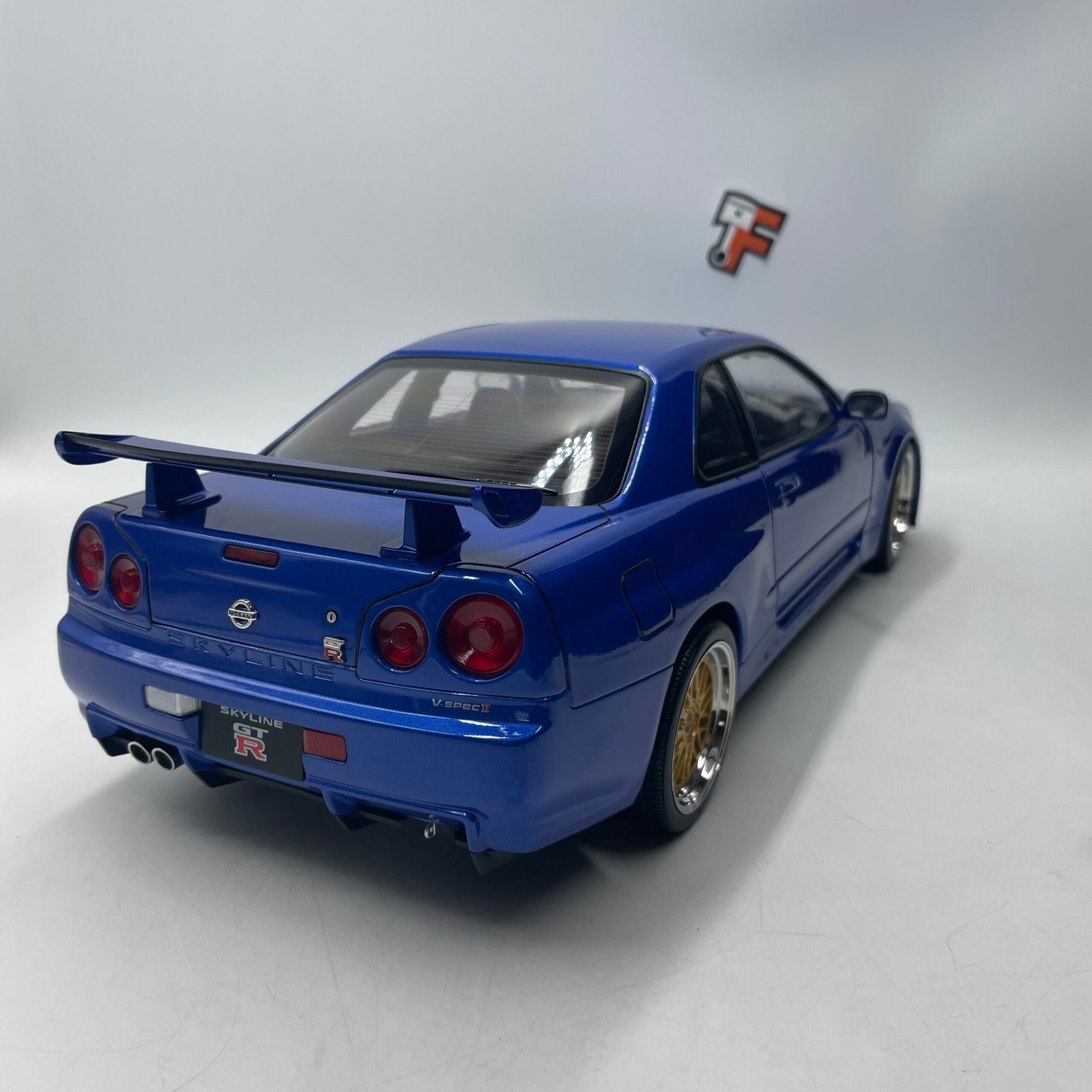 Nissan Skyline GT-R R34 V-Spec II BBS 2001 Blue 1/12 – Image 7