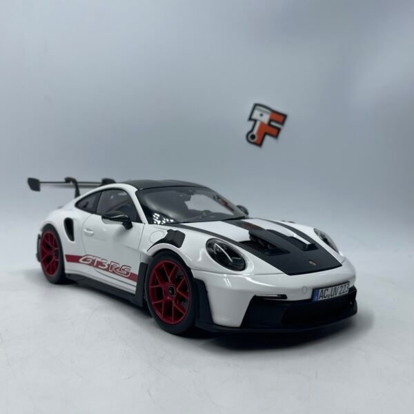 Miniature Porsche 911 GT3 RS Weissach Package 2022 White Red 1/18 Norev vendue en Suisse