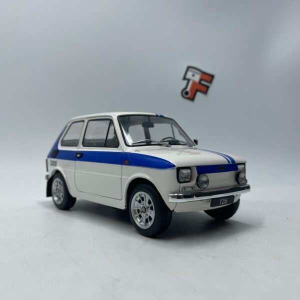 Miniature Fiat 126 Castrol Livery 1972 White Blue Modelcar 1/18 vendue en Suisse