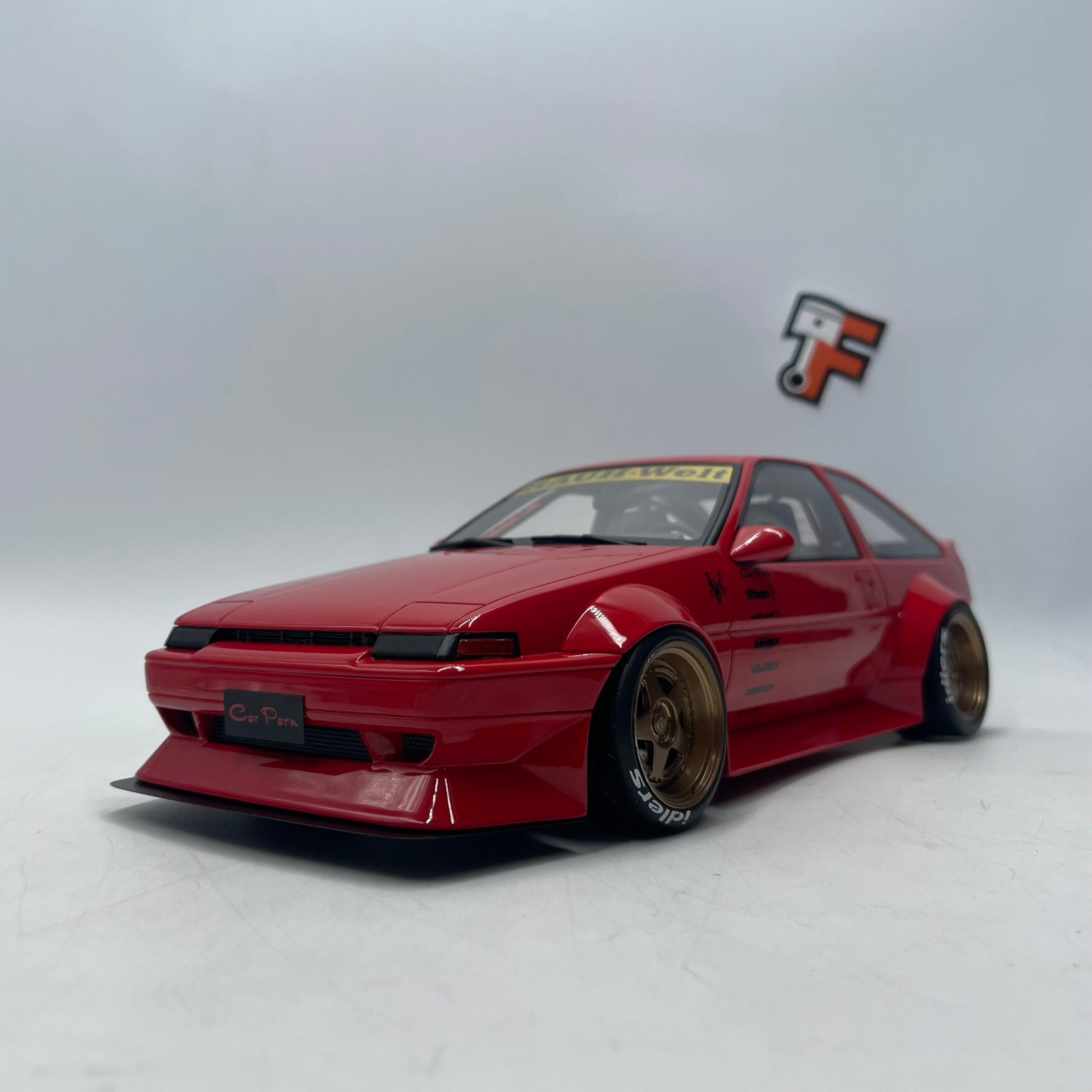 Toyota AE86 Sprinter Trueno Widebody RWB 1986 Red – Image 3
