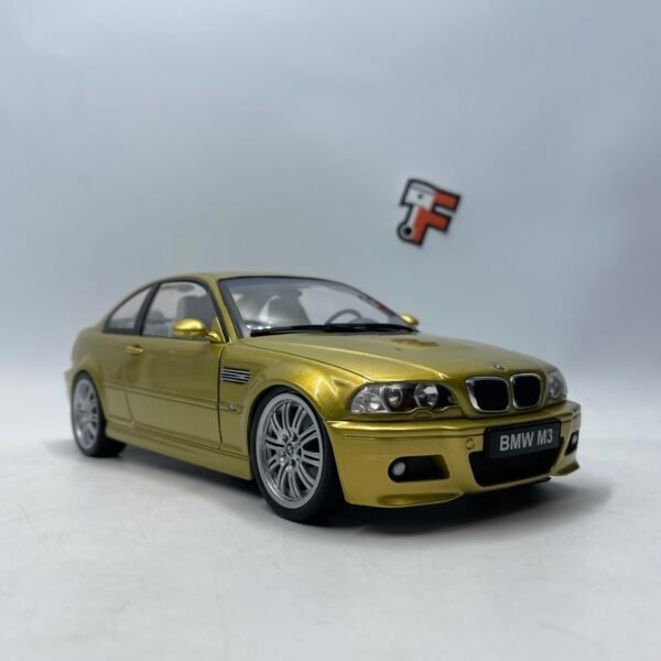 Miniature BMW M3 E46 2000 jaune à l'échelle 1/18 Solido S1806501 vendue en Suisse