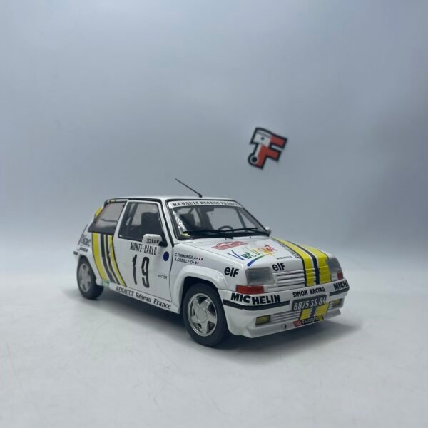 Miniature Renault 5 GT Turbo Mk2 blanche numéro 19 Rallye Monte-Carlo 1989 Solido 1/18 vendue en Suisse