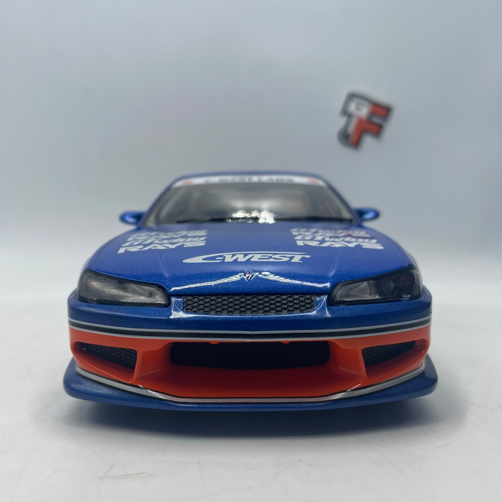 Nissan Silvia S15 Spec-S "Fast and Furious Mona Lisa" Tokyo 6 Blue Orange 1/18 – Image 2