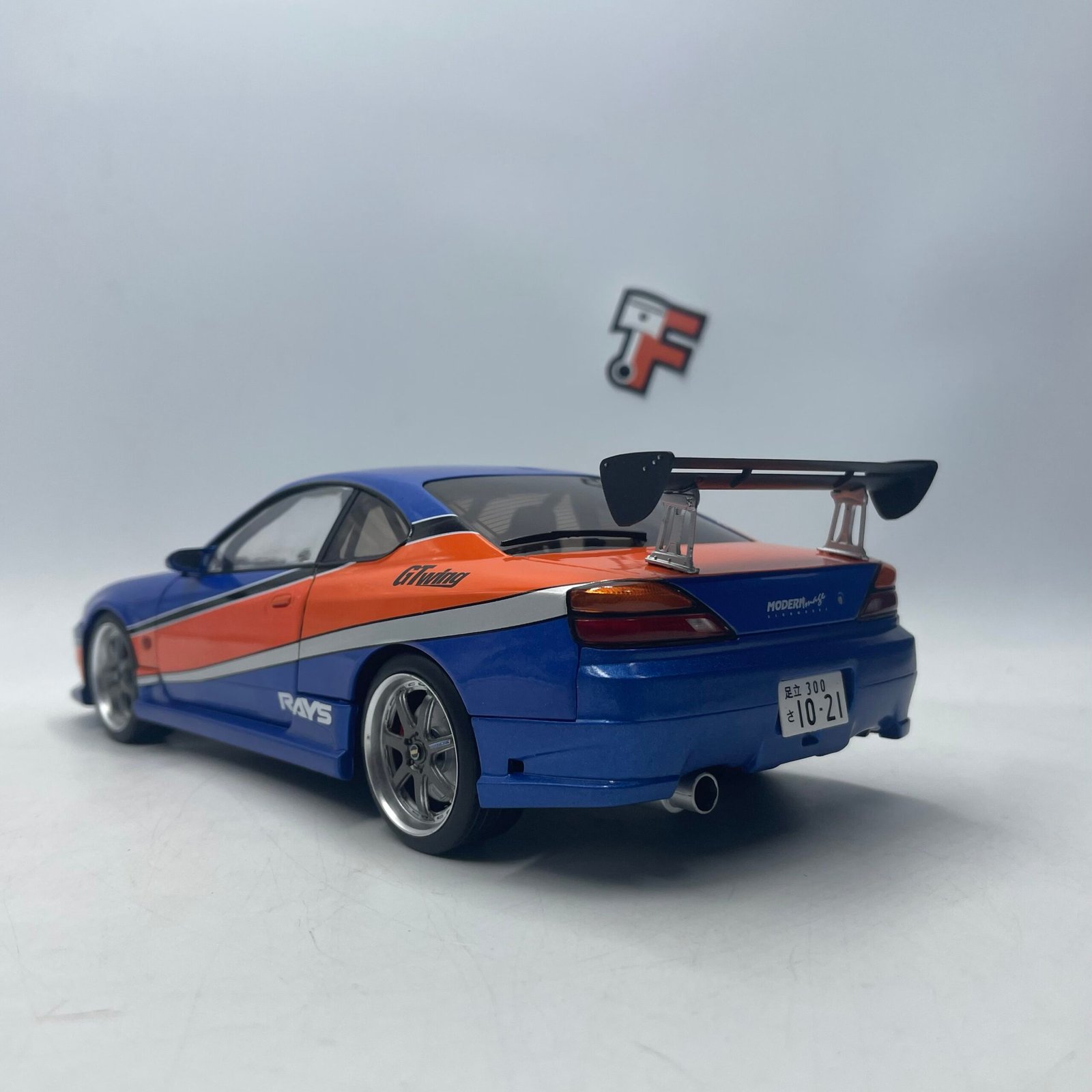 Nissan Silvia S15 Spec-S "Fast and Furious Mona Lisa" Tokyo 6 Blue Orange 1/18 – Image 5