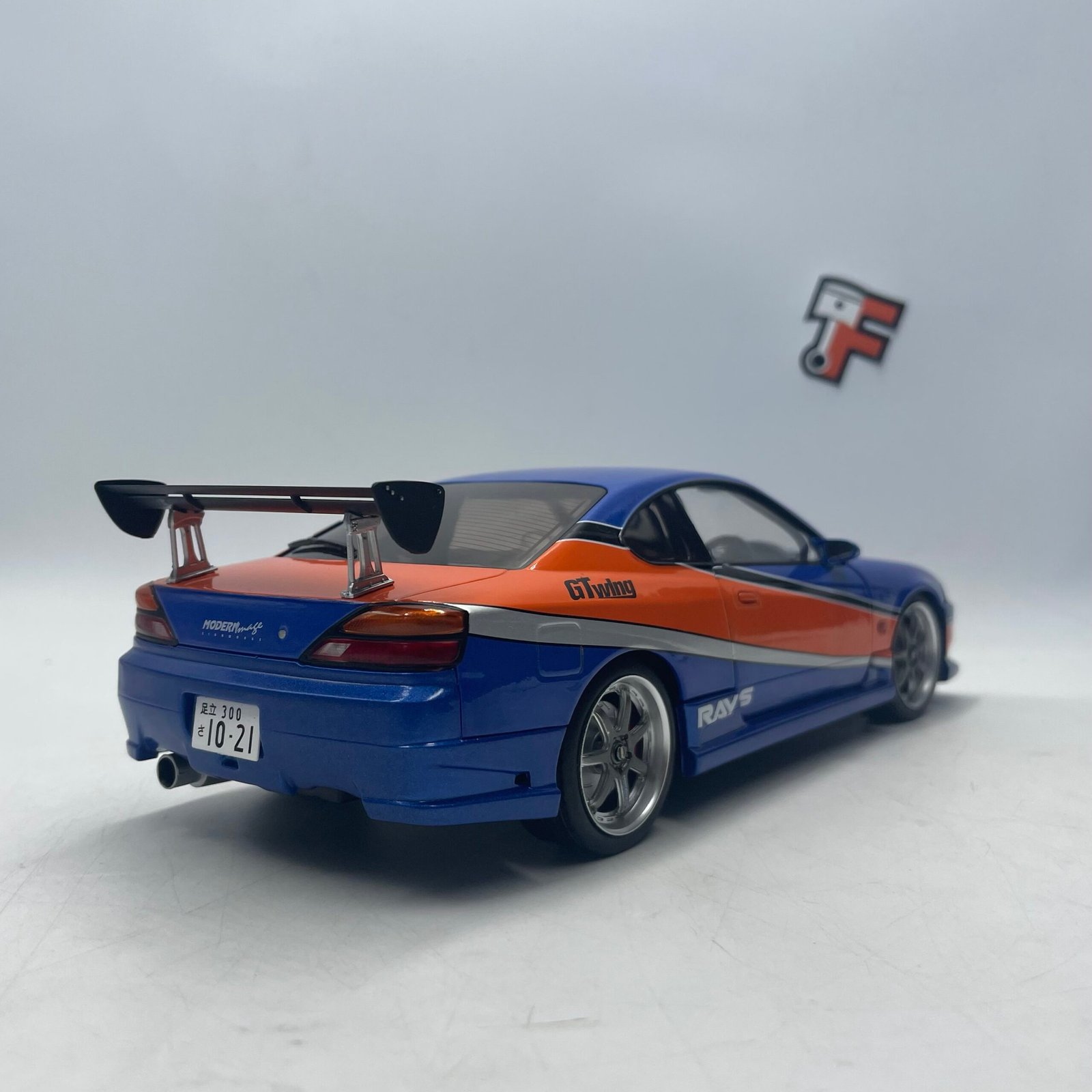 Nissan Silvia S15 Spec-S "Fast and Furious Mona Lisa" Tokyo 6 Blue Orange 1/18 – Image 7